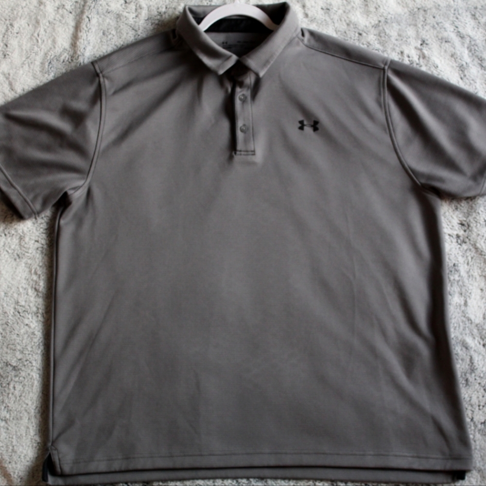 Under Armour Loose fit Heat Gear Gray Polo 2XL/XXL